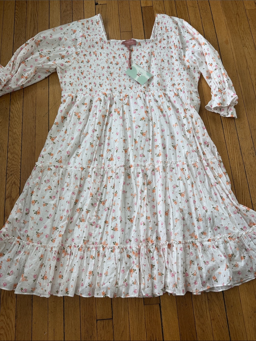 NWT Jessakae Floral Smocked Tiered Midi Dress size 5X